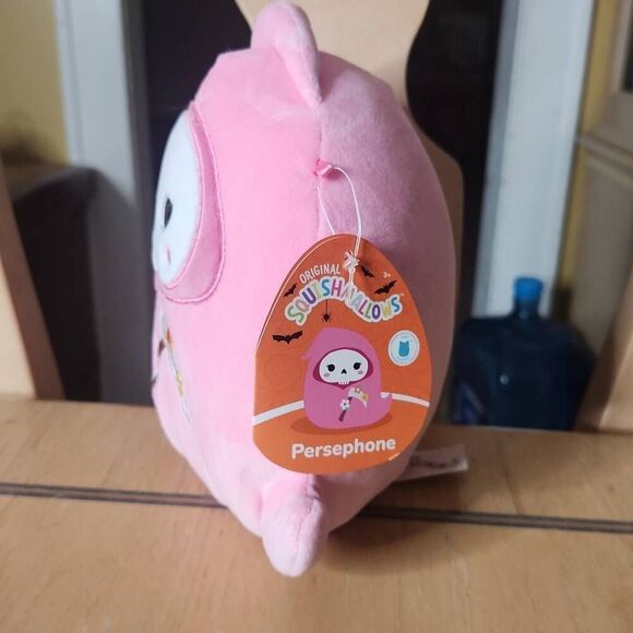Squishmallow Halloween Persephone pink grim reaper 7"plush - Picture 2 of 3